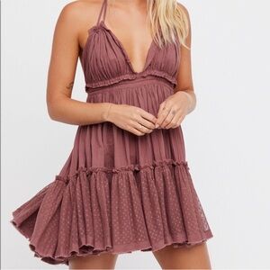 Free People Halter Ruffle Dress